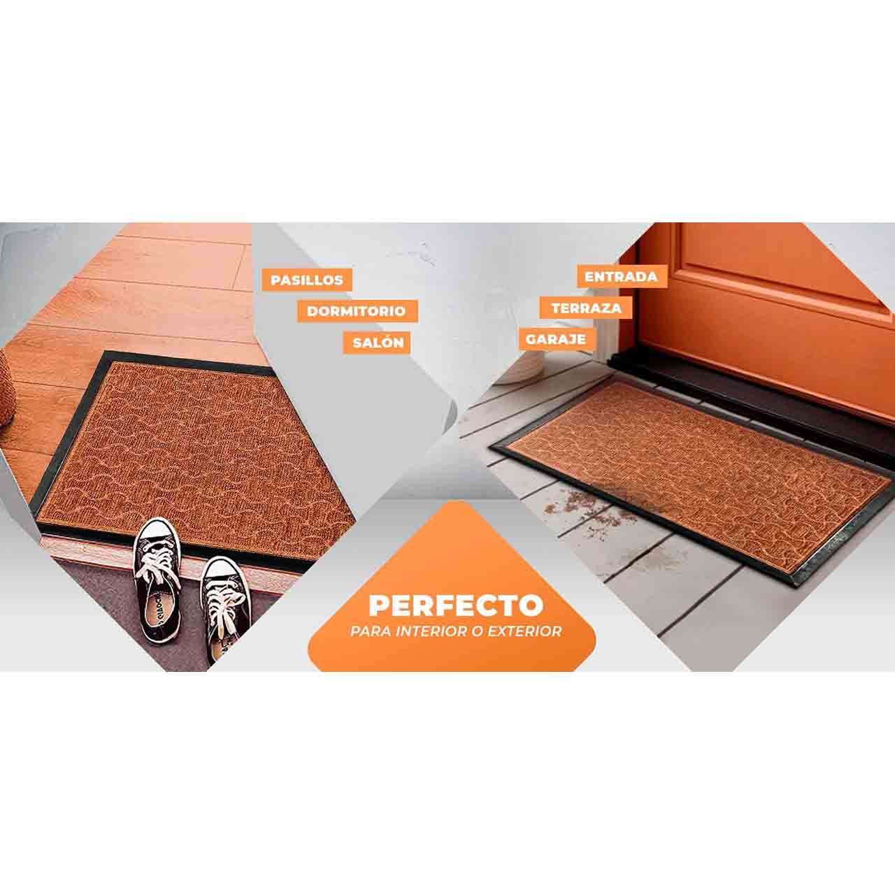 felpudo para entrada de casa con patrones geometricos