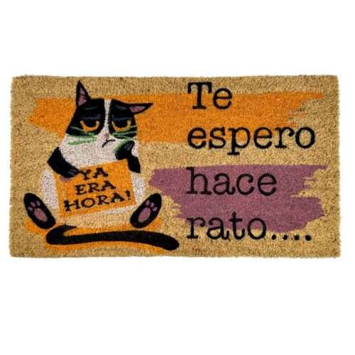Felpudo de coco antideslizante 40x70 - Te Espero hace Rato