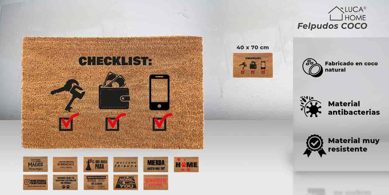 Felpudo de coco antideslizante 40x70 – Checklist - Imagen 2