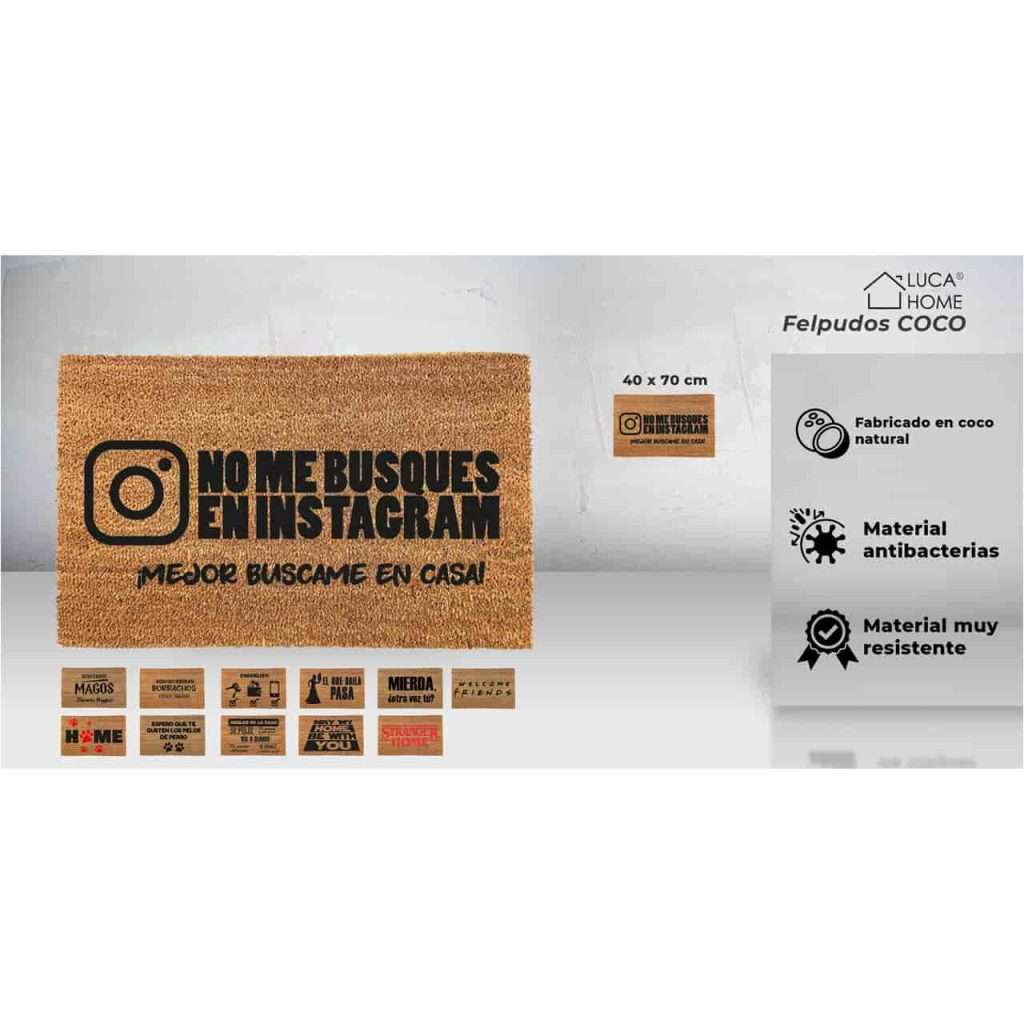 Felpudo de coco antideslizante 40x70 – Instagram - Imagen 2