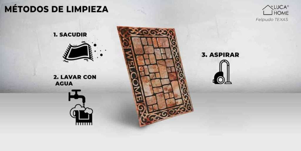 Felpudo goma flocada 45x75 antideslizante Texas - Imagen 7
