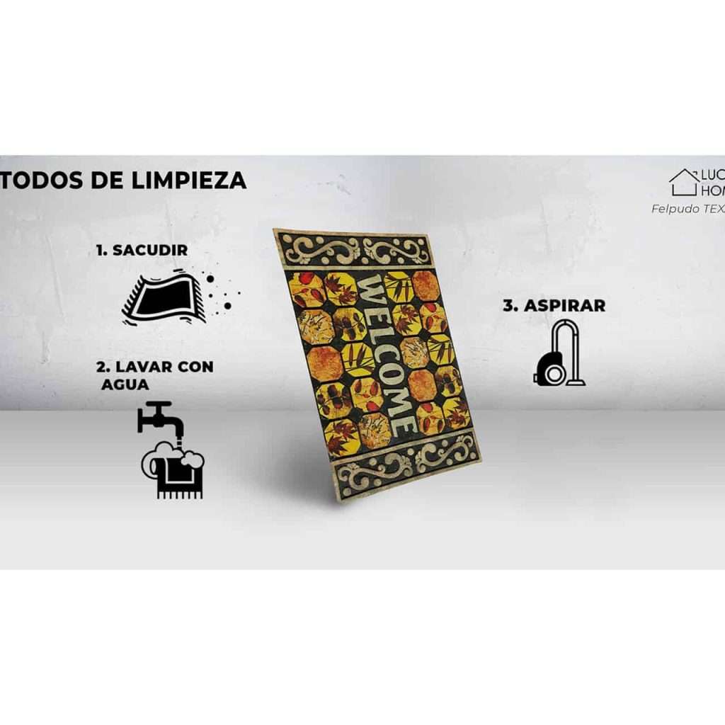 Felpudo goma flocada 45x75 antideslizante Texas - Imagen 7