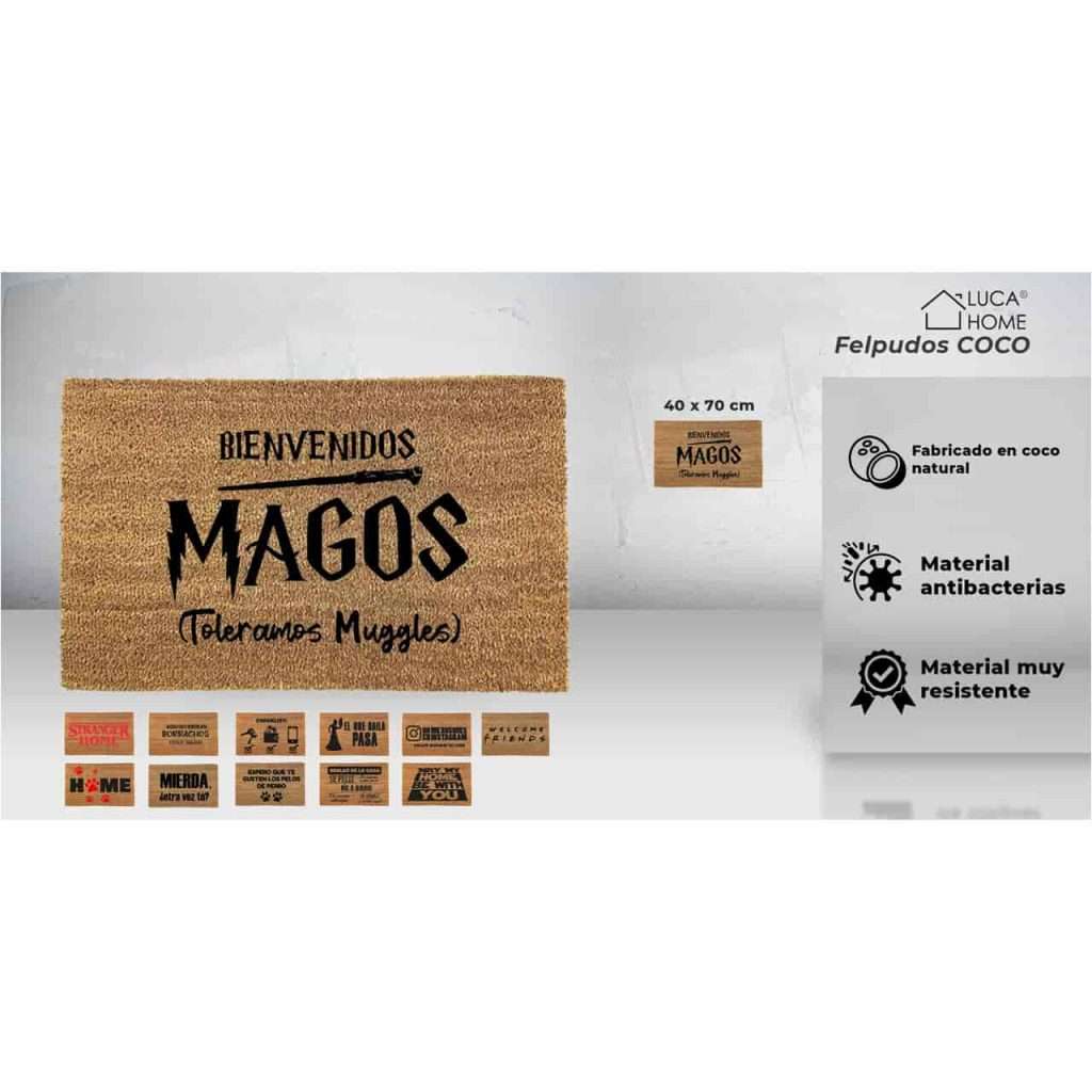 Felpudo de coco antideslizante 40x70 – Magos - Imagen 2