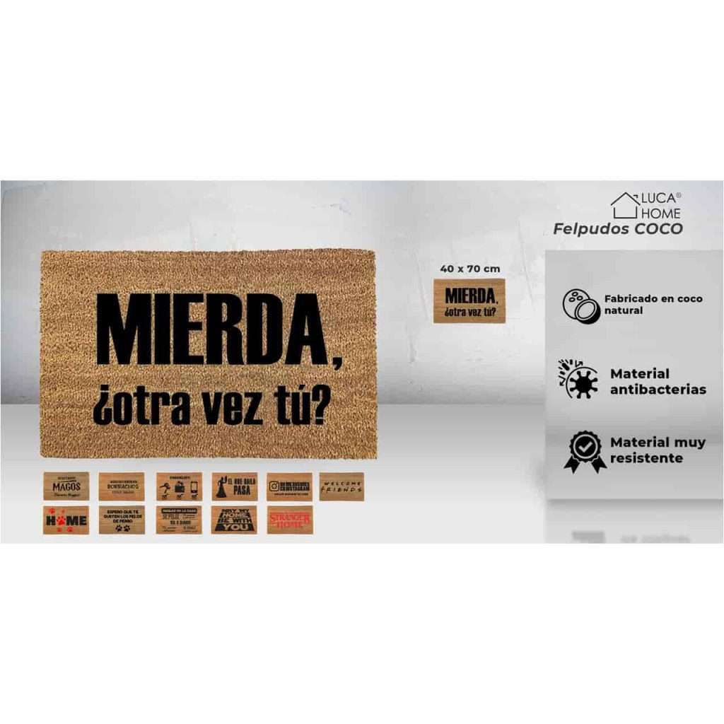 Felpudo de coco antideslizante 40x70 – Mierda - Imagen 2