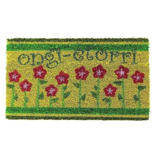 Felpudo de coco antideslizante 40x70 - Ongi Etorri flores