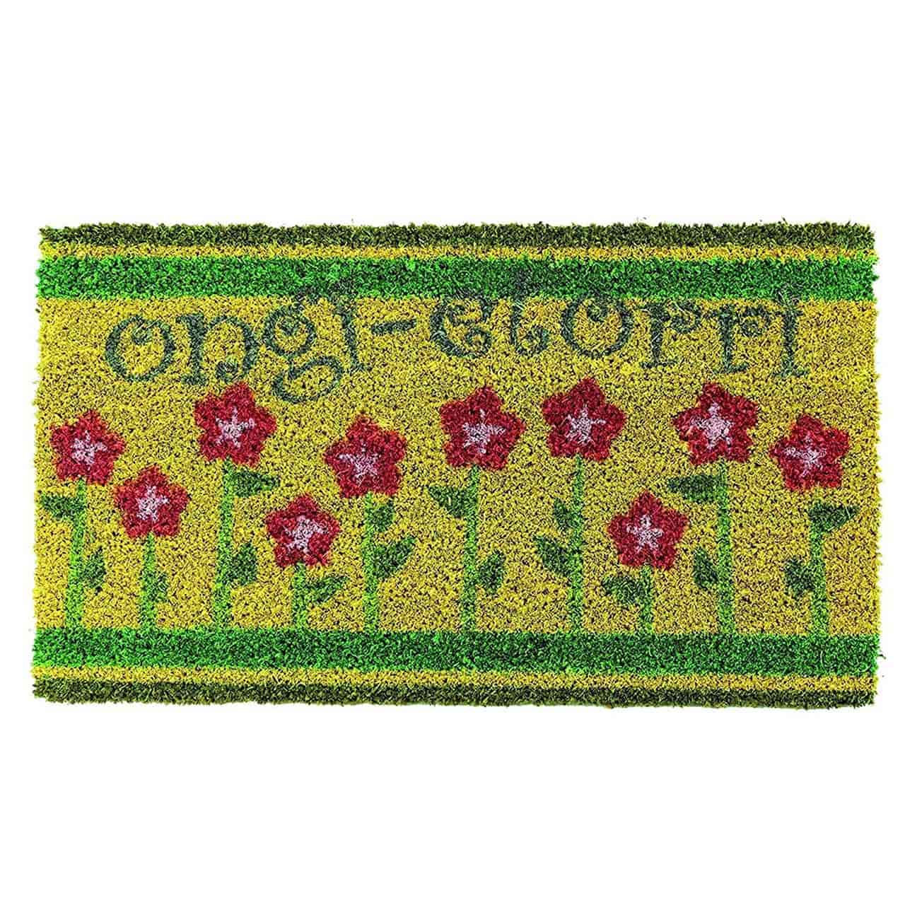 Felpudo de coco antideslizante 40x70 - Ongi Etorri flores