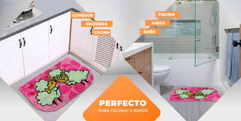 Felpudo de coco antideslizante 40x70 - Ovejitas - Imagen 6