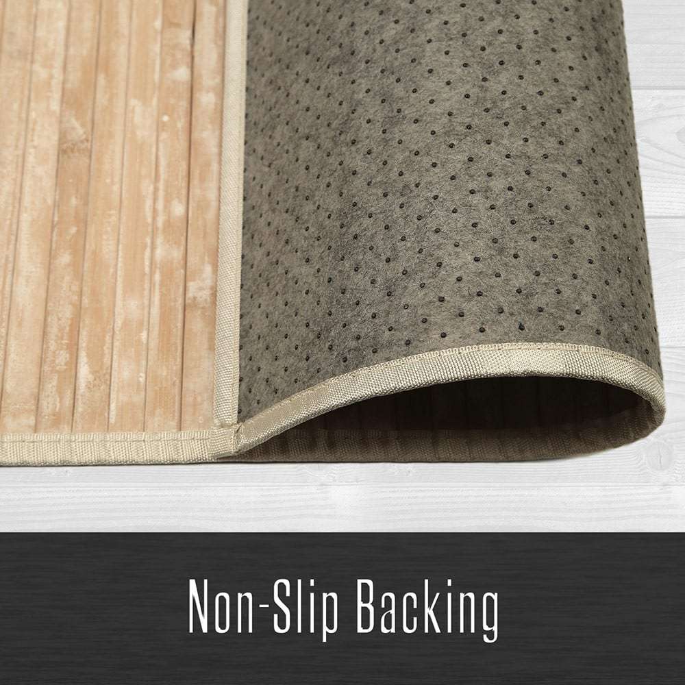 Alfombra Bambú Uganda, para interior o exterior, base antideslizante, varios tamaños