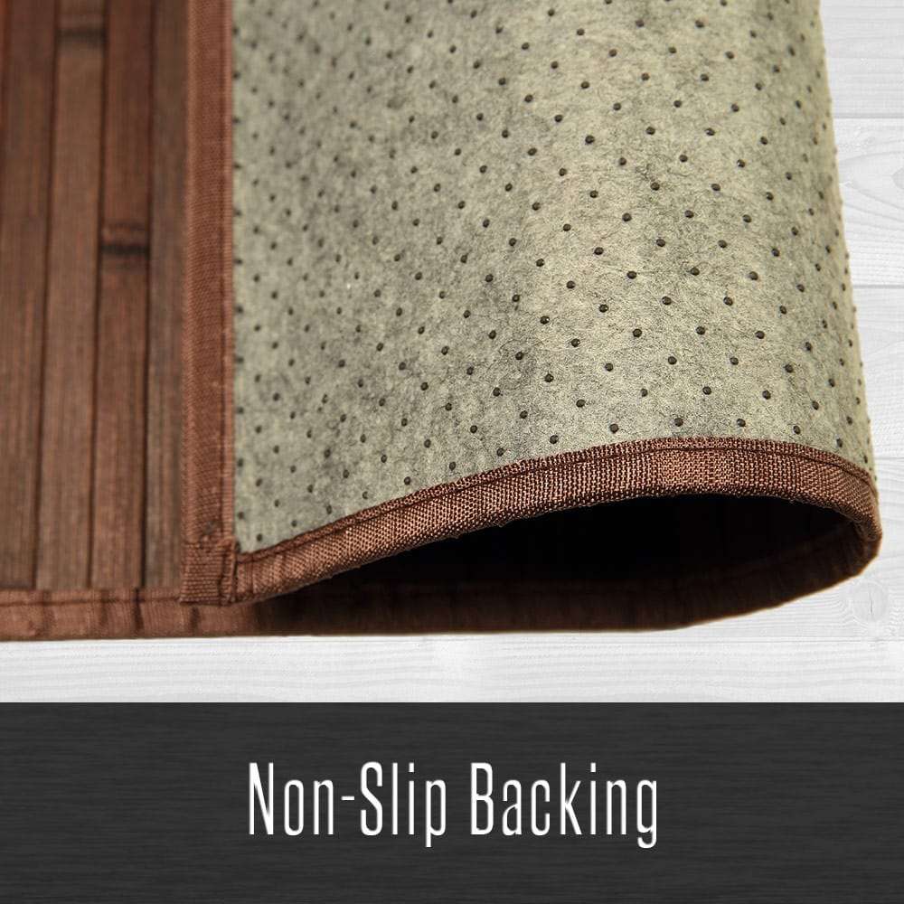 Alfombra Bambú Uganda, para interior o exterior, base antideslizante, varios tamaños