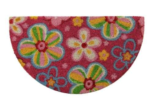 Felpudo de coco 70x40 base antideslizante, felpudo "Mil flores"