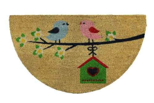Felpudo de coco 70x40 base antideslizante, felpudo "Pajaritos"