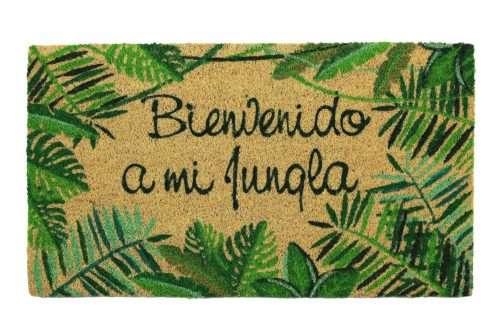 Felpudo de coco 70x40 base antideslizante, felpudo "Mi Jungla"