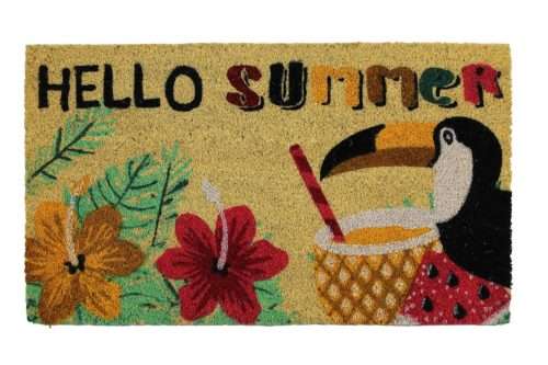 Felpudo de coco 70x40 base antideslizante, felpudo "Hello Summer"
