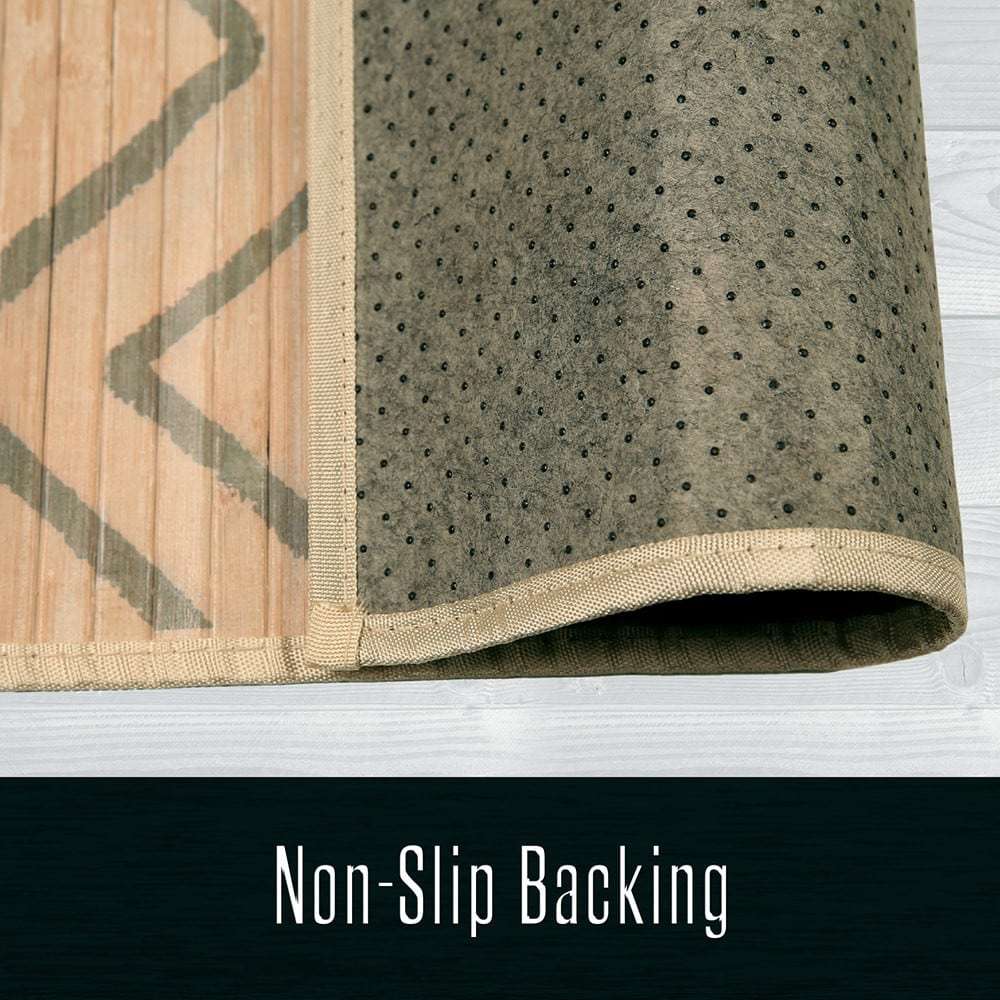 Alfombra Bambú Uganda, para interior o exterior, base antideslizante, varios tamaños