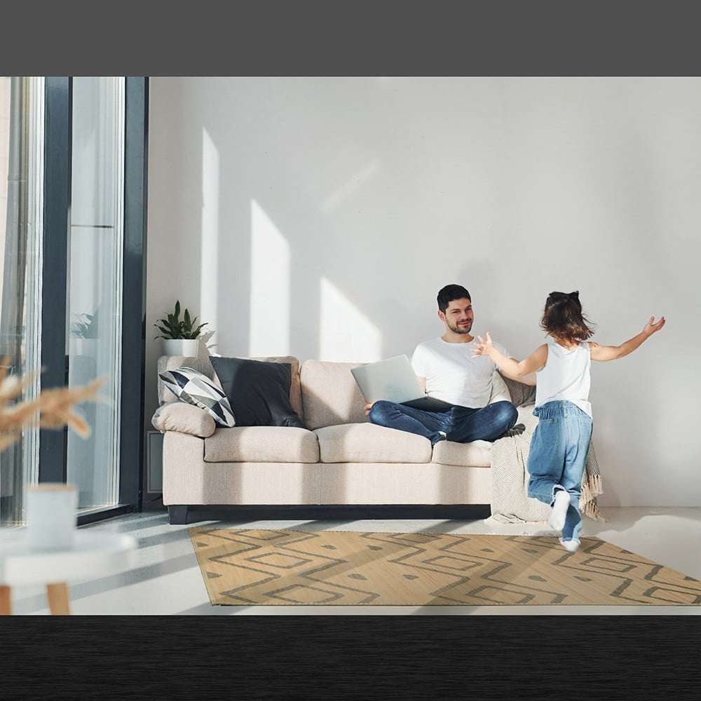 Alfombra Bambú Uganda, para interior o exterior, base antideslizante, varios tamaños