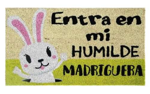 Felpudo de coco 70x40 base antideslizante, felpudo "Humilde Madriguera"