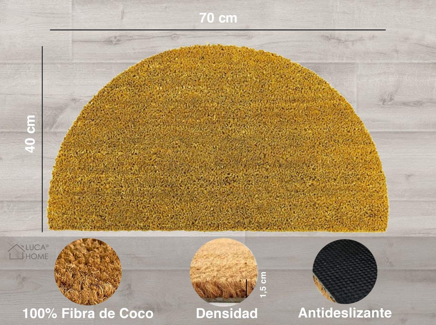 Felpudo de coco 70x40 base antideslizante, varios tamaños y formas