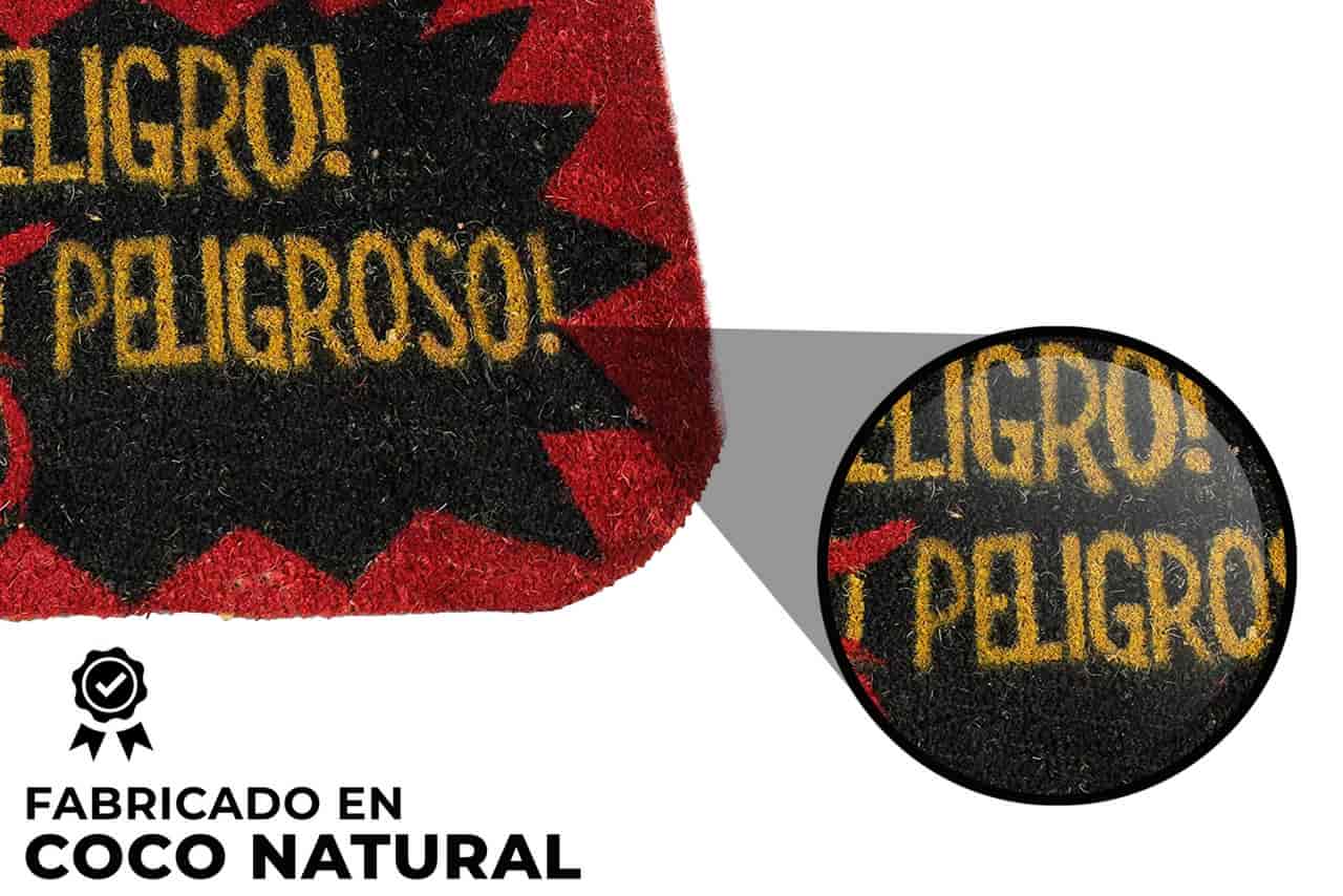 Felpudo de coco antideslizante 40x70 - Amo peligroso - Imagen 3