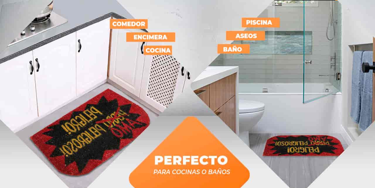 Felpudo de coco antideslizante 40x70 - Amo peligroso - Imagen 6