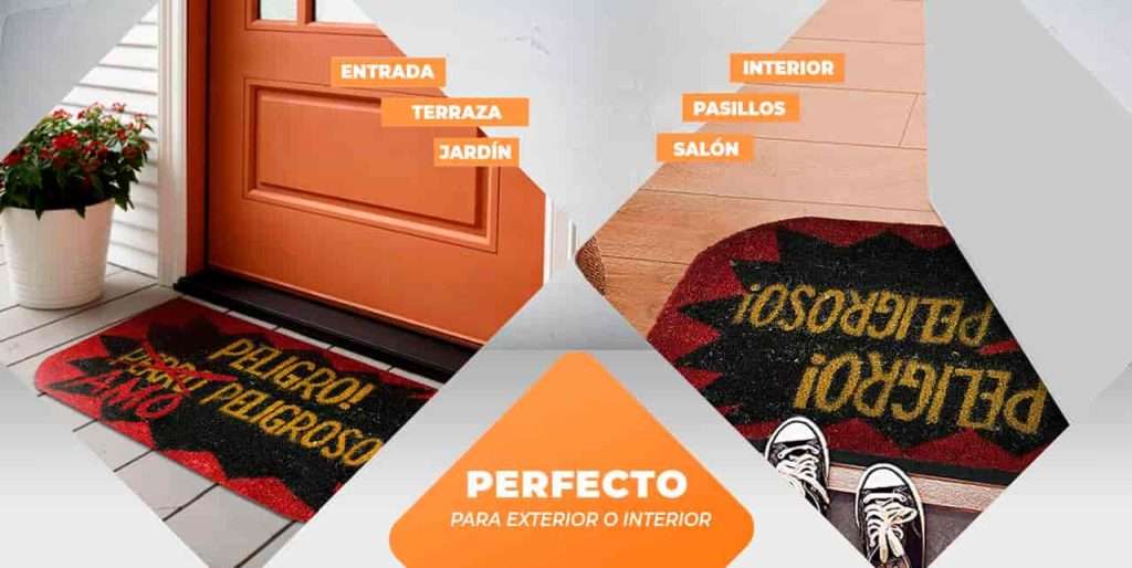 Felpudo de coco antideslizante 40x70 - Amo peligroso - Imagen 5