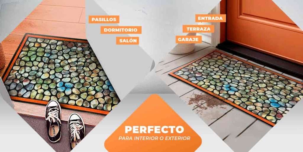 Felpudo goma flocada 45x75 antideslizante Texas - Imagen 5