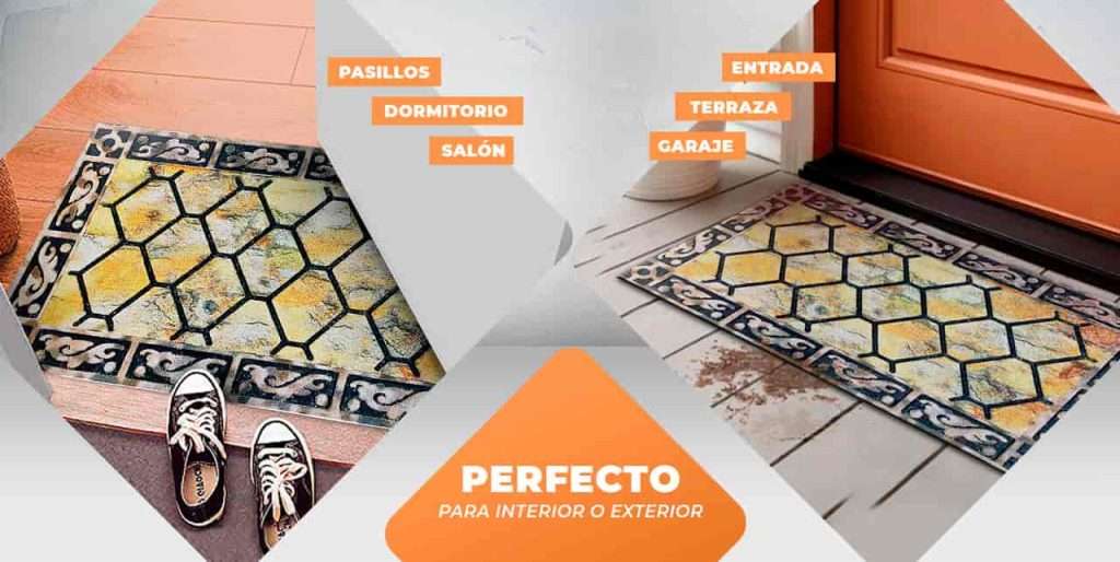 Felpudo goma flocada 45x75 antideslizante Texas - Imagen 5