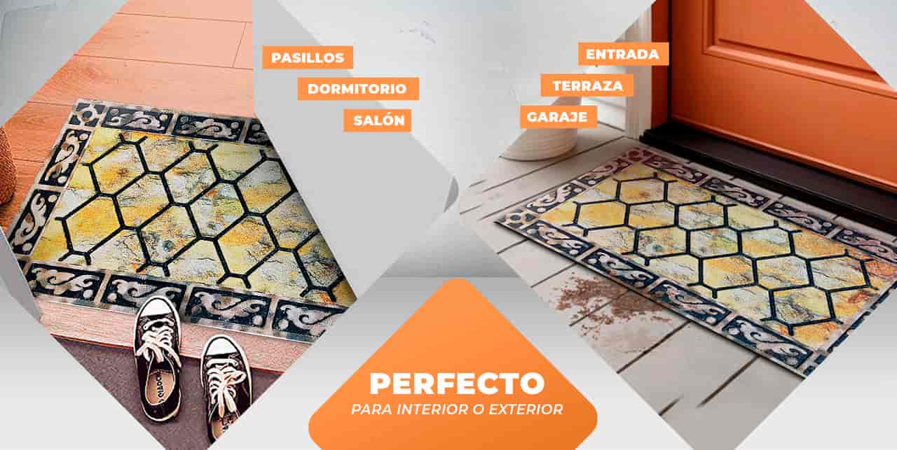 Felpudo goma flocada 45x75 antideslizante Texas - Imagen 5