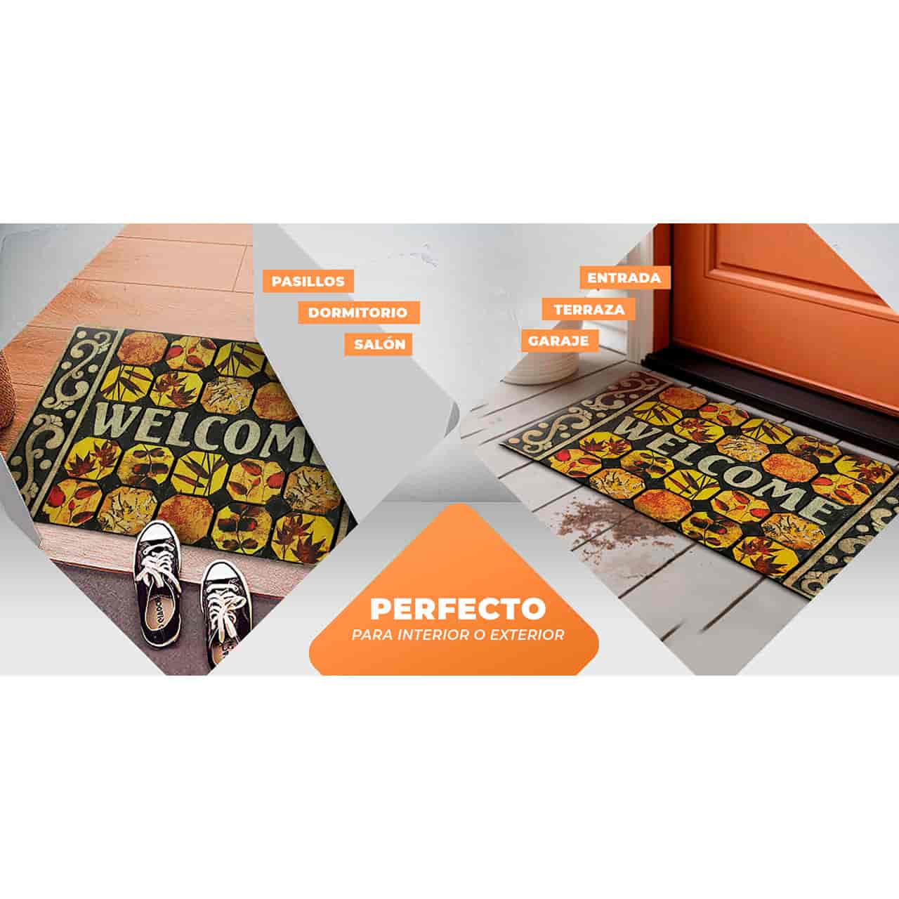 Felpudo goma flocada 45x75 antideslizante Texas - Imagen 5