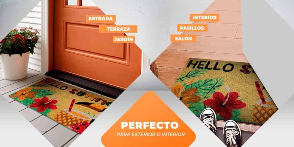 Felpudo de coco antideslizante 40x70 - Hello Summer - Imagen 5