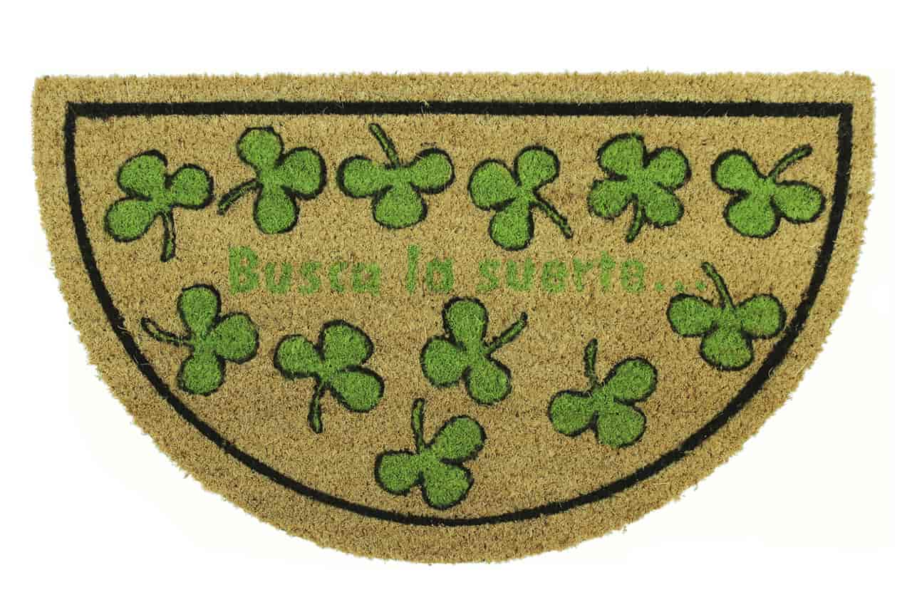 Felpudo de coco antideslizante 40x70 - Treboles