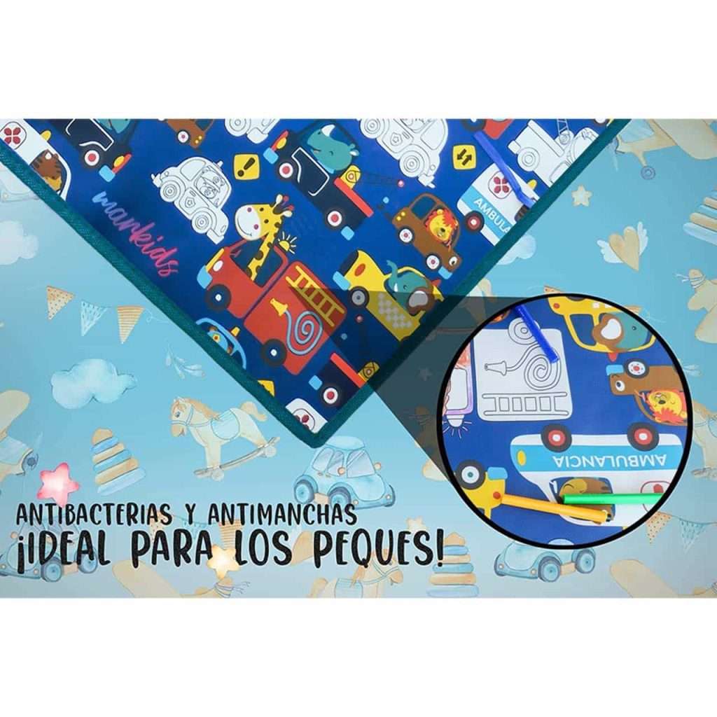Alfombra infantil markids para colorear (coches) - Imagen 3