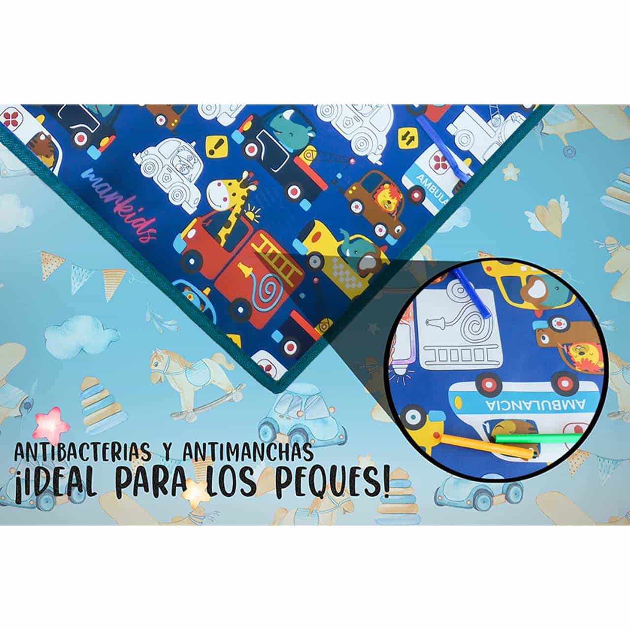 Alfombra infantil markids para colorear (coches) - Imagen 3