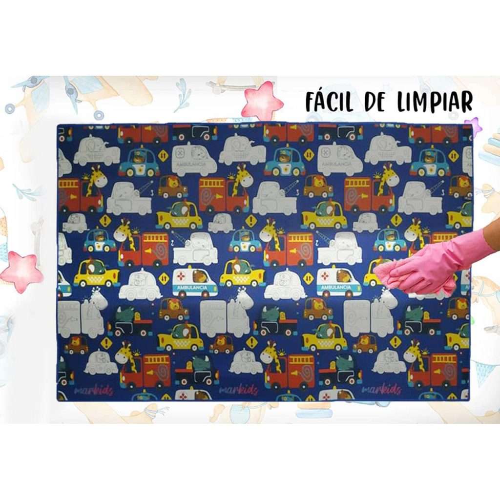 Alfombra infantil markids para colorear (coches) - Imagen 5